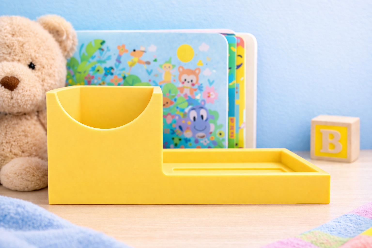Yoto Mini Docking Station Stand With Card Storage - Personalised - Sunshine Yellow