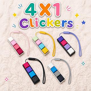 4X1 3D Printed Fidget Clicker – Mechanical Keyboard Style | Stress Relief Fidget Toy ASMR