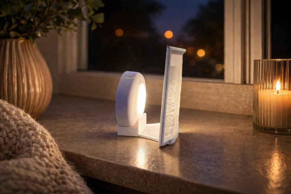 Personalised 3D Printed Lithophane Photo with stand and light