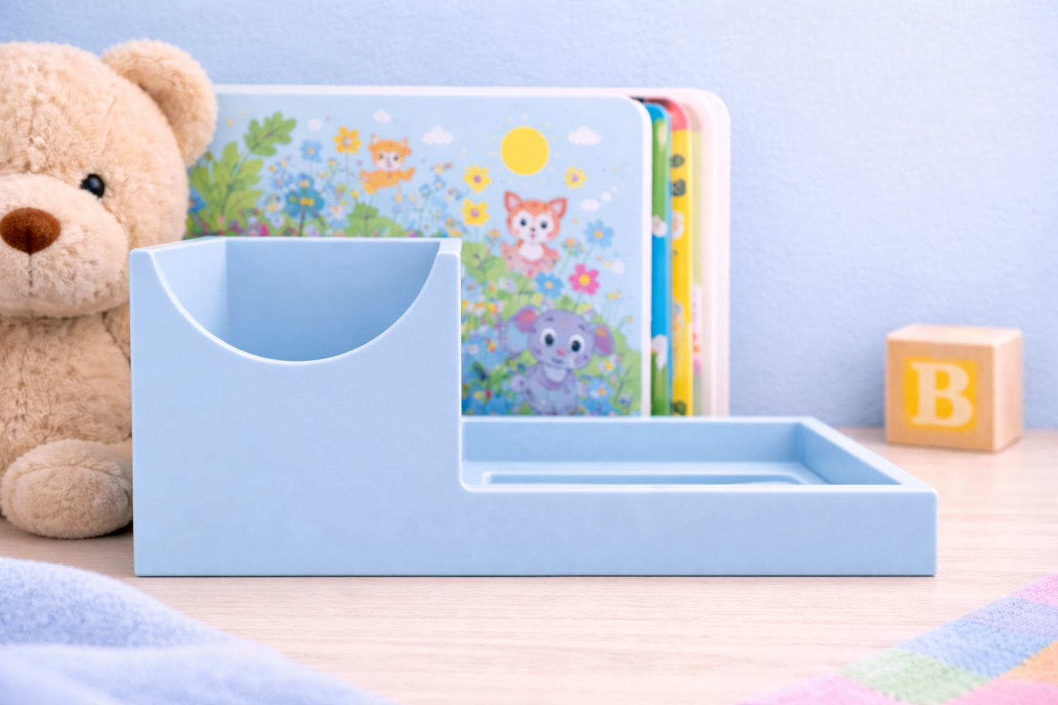 Yoto Mini Docking Station Stand With Card Storage - Personalised - Ice Blue