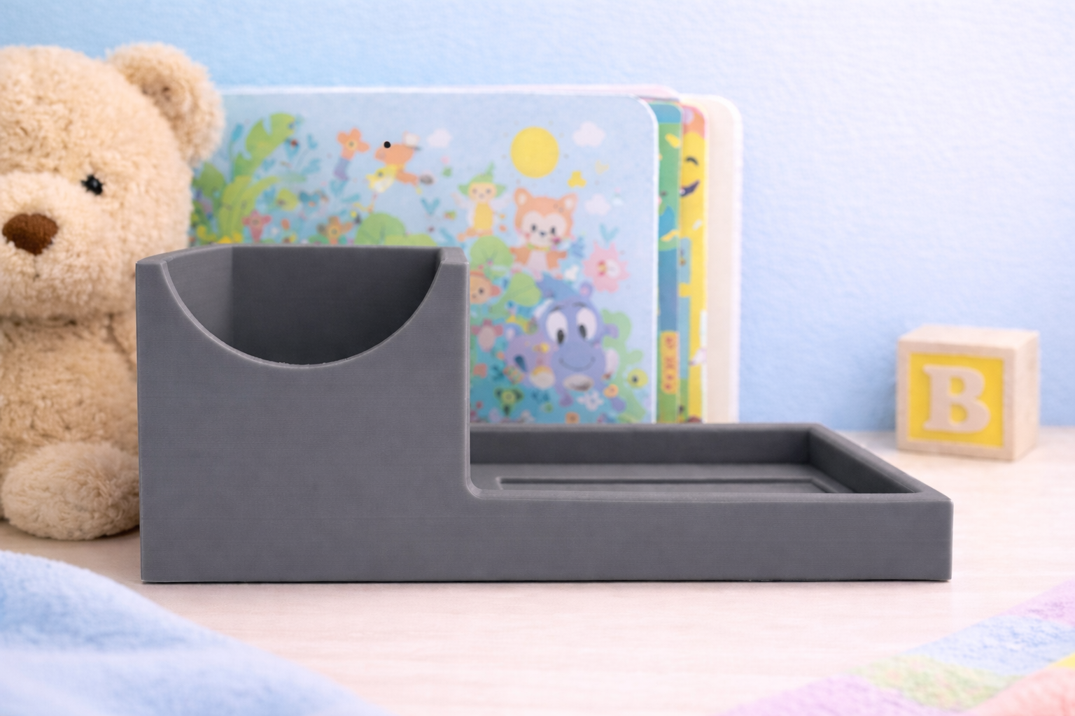 Yoto Mini Docking Station Stand With Card Storage - Personalised - Slate Grey