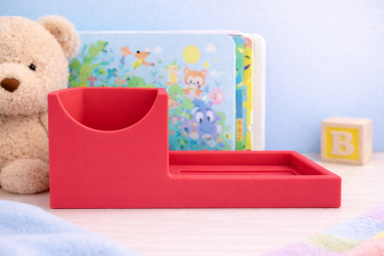 Yoto Mini Docking Station Stand With Card Storage - Personalised - Ruby Red