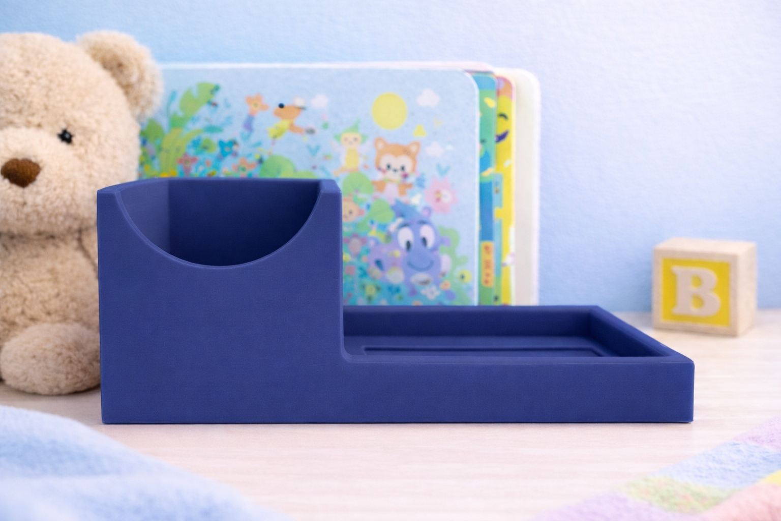 Yoto Mini Docking Station Stand With Card Storage - Personalised - Navy Blue