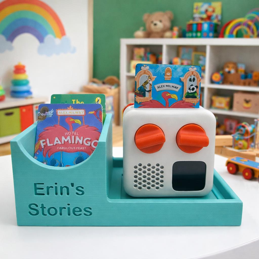 Yoto Mini Docking Station Stand With Card Storage - Personalised - Teal Green