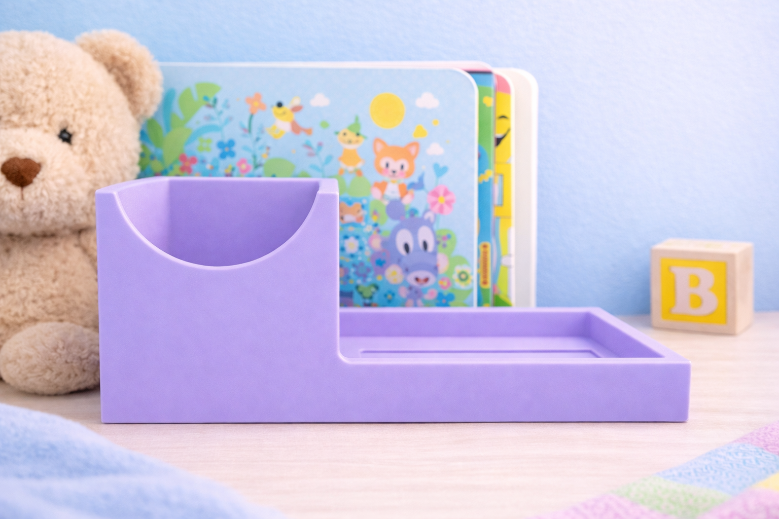 Yoto Mini Docking Station Stand With Card Storage - Personalised - Lavender Purple