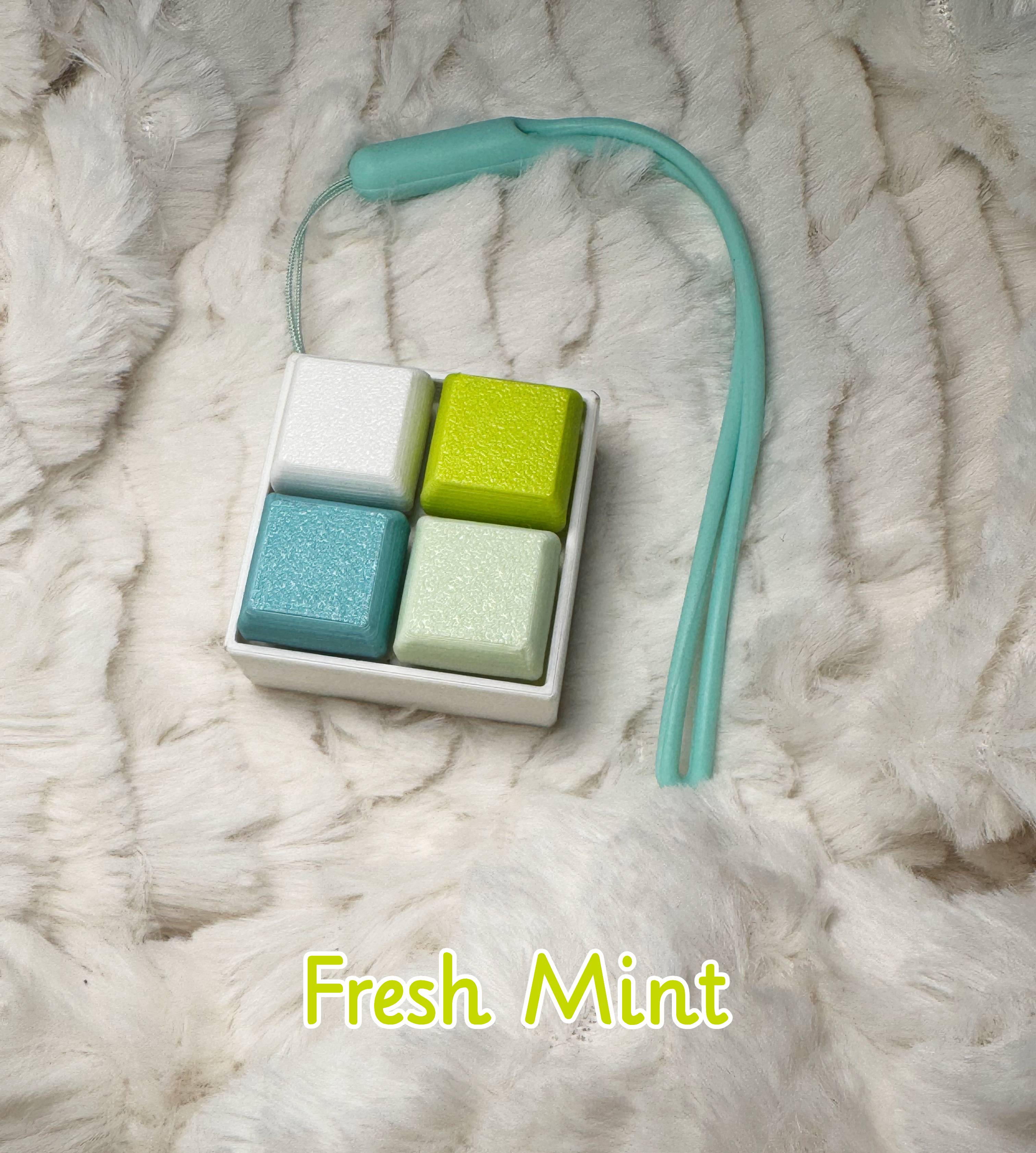 2X2 3D Printed Fidget Clicker – Mechanical Keyboard Style | Stress Relief Fidget Toy ASMR - Fresh Mint