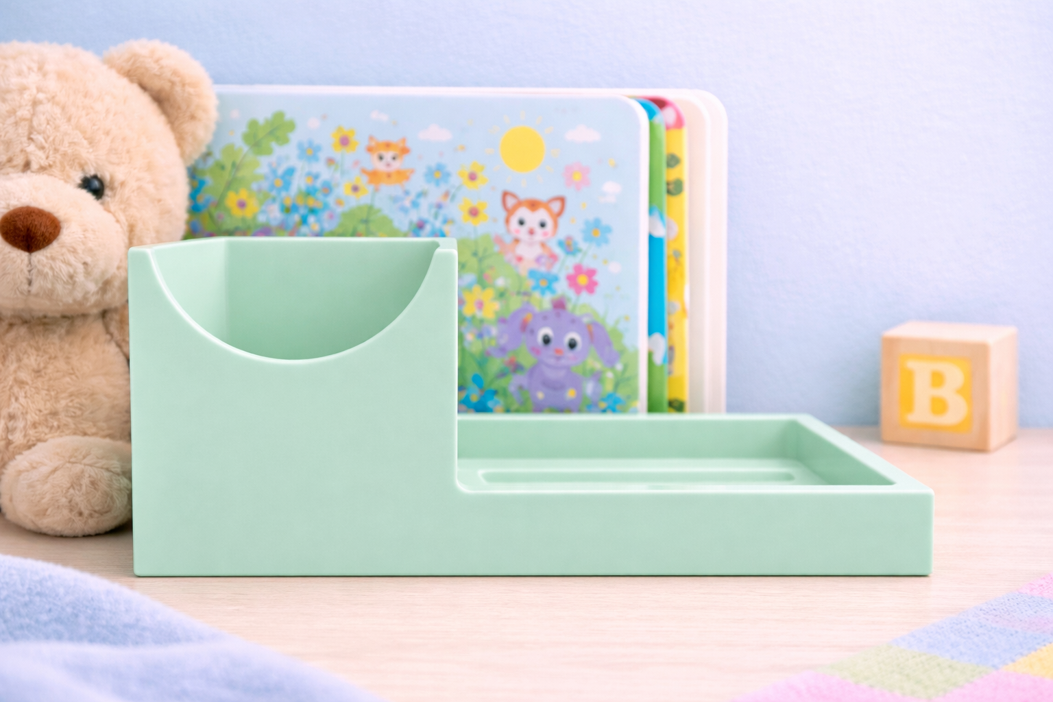 Yoto Mini Docking Station Stand With Card Storage - Personalised - Mint Green